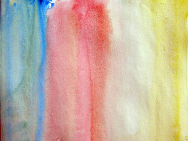 Suluboya çizimler beyaz kağıt arka plan üzerine çizilmiş boyalar