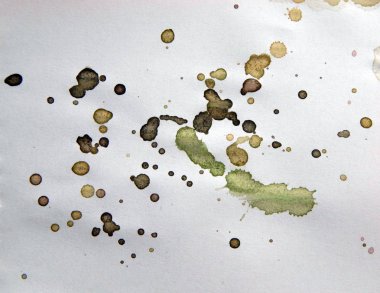 Suluboya çizimler beyaz kağıt arka plan üzerine çizilmiş boyalar