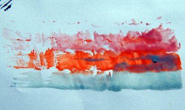 Suluboya çizimler beyaz kağıt arka plan üzerine çizilmiş boyalar