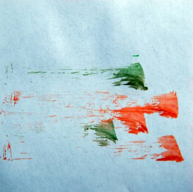 Suluboya çizimler beyaz kağıt arka plan üzerine çizilmiş boyalar