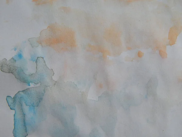 Watercolor illustrations drawn paints on white paper background — Stock Photo, Image