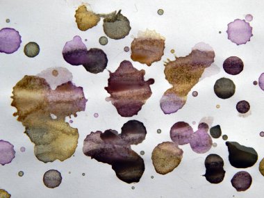 Suluboya çizimler beyaz kağıt arka plan üzerine çizilmiş boyalar