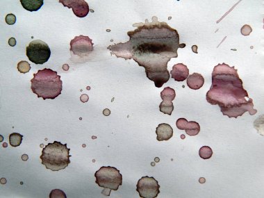 Suluboya çizimler beyaz kağıt arka plan üzerine çizilmiş boyalar