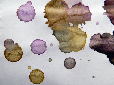 Suluboya çizimler beyaz kağıt arka plan üzerine çizilmiş boyalar