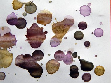 Suluboya çizimler beyaz kağıt arka plan üzerine çizilmiş boyalar