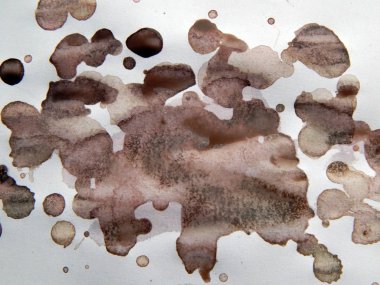 Suluboya çizimler beyaz kağıt arka plan üzerine çizilmiş boyalar