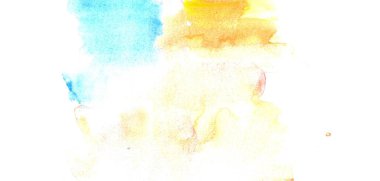 Suluboya çizimler beyaz kağıt arka plan üzerine çizilmiş boyalar