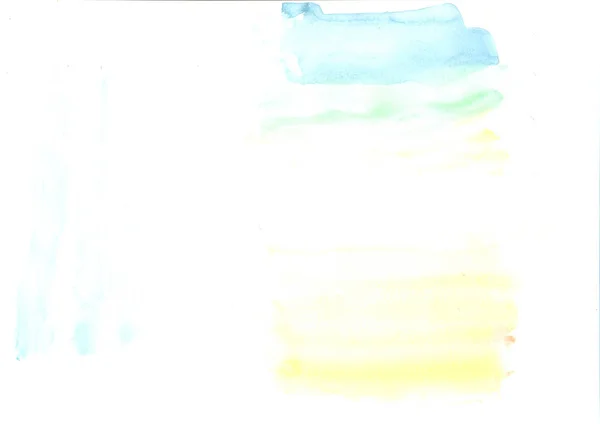 Suluboya çizimler beyaz kağıt arka plan üzerine çizilmiş boyalar — Stok fotoğraf