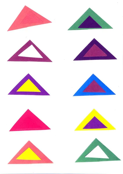Aplicación de papel cortado de color con tijeras — Foto de Stock