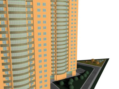 Mimarlık projesi 3d model vizualization bina