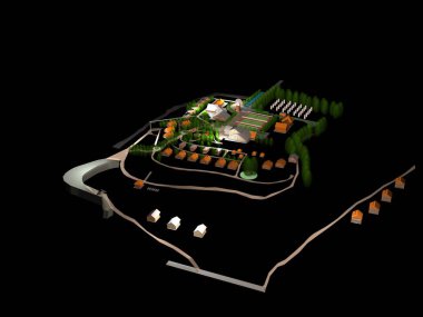 Mimarlık projesi 3d model vizualization bina