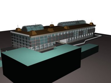 Mimarlık projesi 3d model vizualization bina