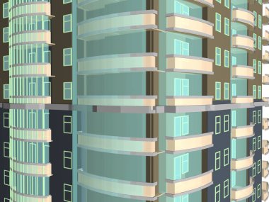 Mimarlık projesi 3d model vizualization bina
