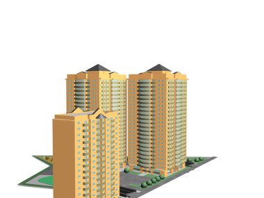 Mimarlık projesi 3d model vizualization bina