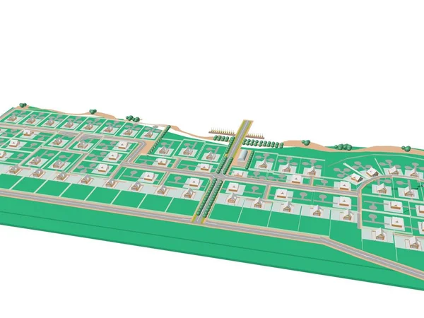 건축 프로젝트 3D 모델 vizualization 건물 — 스톡 사진