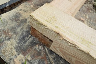 Ahşap çerçeveli bina inşaatı