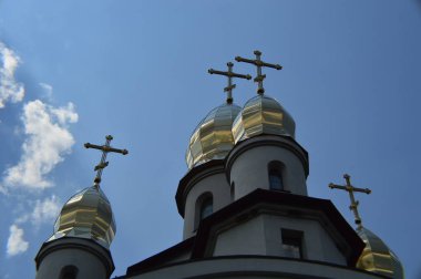 Buky, Ukrayna-22 Haziran 2019: Mimarlık ve insanlar St