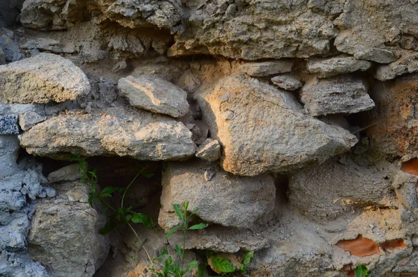 A textura das paredes de pedra e alvenaria — Fotografia de Stock