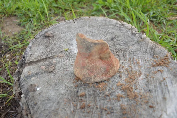 Die Heimtückischen Artefakte Mit Dem Metalldetektor — Stockfoto