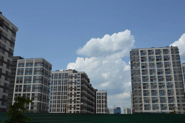 Lakóépületek Környéken Infrastruktúra Negyedévben — Stock Fotó