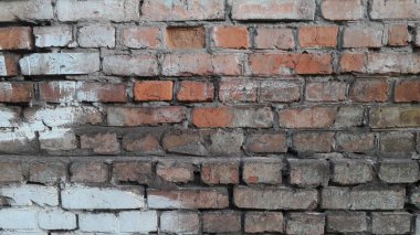 Duvardaki eski bir tuğla dokusu.