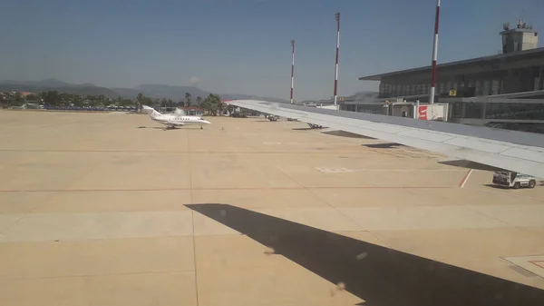 Mugla Turkish Július 2020 Airport Bodrum Érkezés Indulás — Stock Fotó