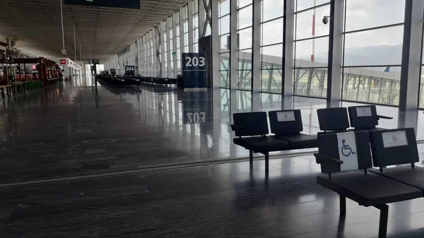 Mugla Turquía Julio 2020 Aeropuerto Bodrum Llegada Salida — Foto de Stock