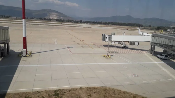 Mugla Turkish Július 2020 Airport Bodrum Érkezés Indulás — Stock Fotó