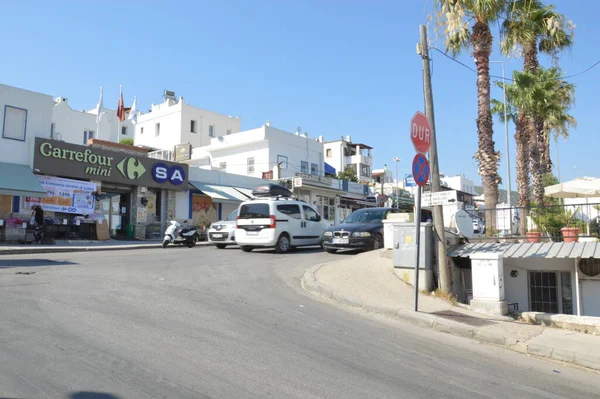 Gumbet Turkish Julho 2020 Visão Geral Cidade Bodrum Pessoas Nas — Fotografia de Stock