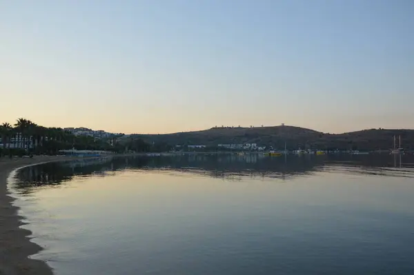 Gumbet Turkish Temmuz 2020 Bodrum Plaj Plaj Panoraması — Stok fotoğraf