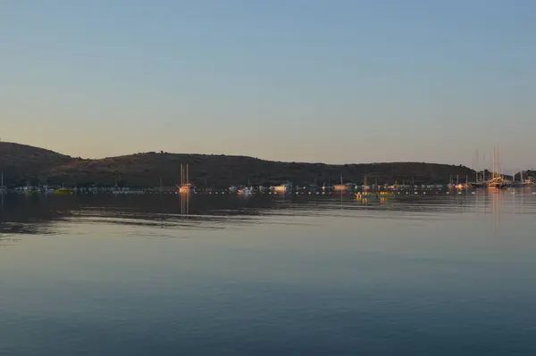 Gumbet Turkish July 2020 Beach Beach Panorama Bodrum — 스톡 사진