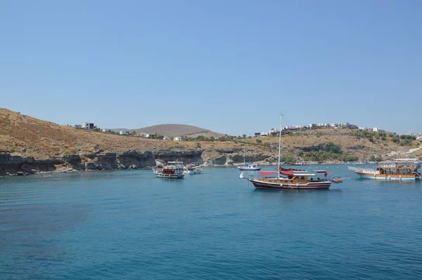 Bodrum Turkish Července 2020 Jachty Zaparkované Přístavu — Stock fotografie