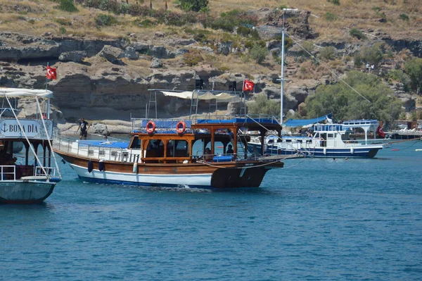 Bodrum Turkish Lipiec 2020 Jachty Zaparkowane Przystani — Zdjęcie stockowe