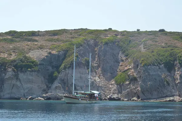 Bodrum Turkish 2020年7月2日 マリーナに停めたヨット — ストック写真