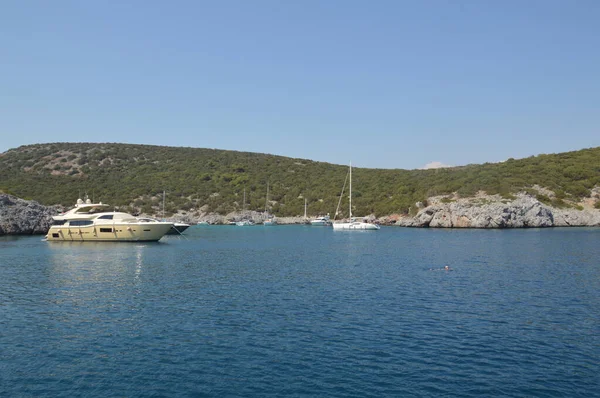 Bodrum Turkish Juli 2020 Jachten Geparkeerd Jachthaven — Stockfoto