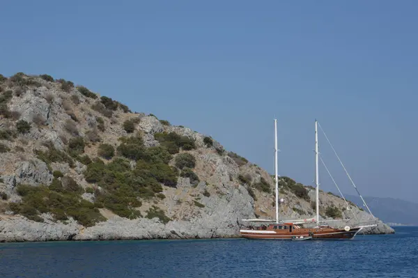 Bodrum Turquês Julho 2020 Iates Estacionados Marina — Fotografia de Stock