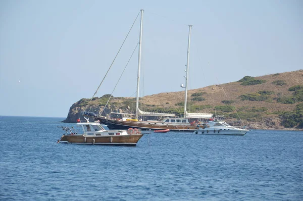 Bodrum Turkish July 2020 Yachts Parkir Marina — Stok Foto