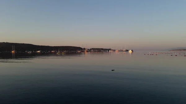 Gumbet Bodrum Égei Tengeri Öböl Strand Panorámában — Stock Fotó