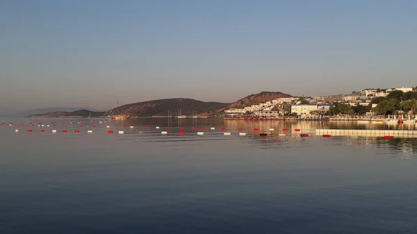 Gumbet Bodrum Égei Tengeri Öböl Strand Panorámában — Stock Fotó