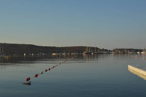 Gumbet Bodrum Baía Mar Egeu Praia Panorama — Fotografia de Stock