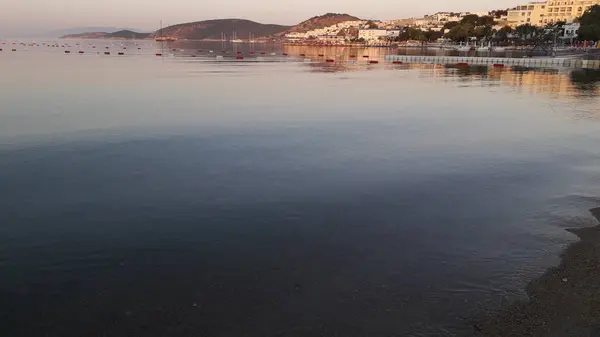 Мбаппе Залив Эгейского Моря Бодрум Пляж Панораме — стоковое фото
