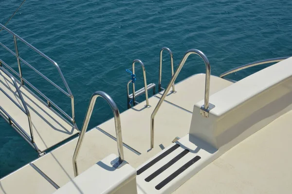 Yacht Däck Detaljer Och Design Elementen — Stockfoto