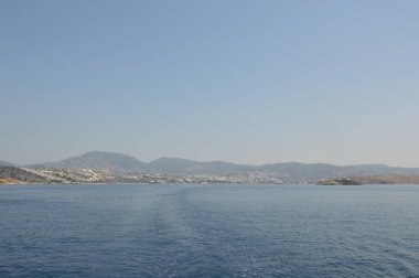 Türkiye 'de Ege Denizi, dağlar ve kıyılar manzarası