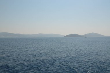 Türkiye 'de Ege Denizi, dağlar ve kıyılar manzarası