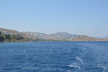 Türkiye 'de Ege Denizi, dağlar ve kıyılar manzarası