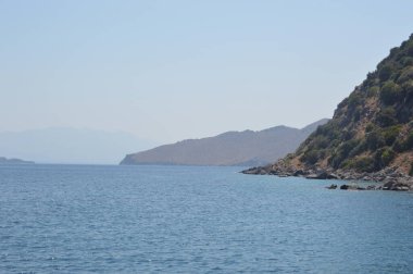 Türkiye 'de Ege Denizi, dağlar ve kıyılar manzarası