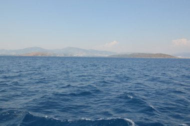 Türkiye 'de Ege Denizi, dağlar ve kıyılar manzarası