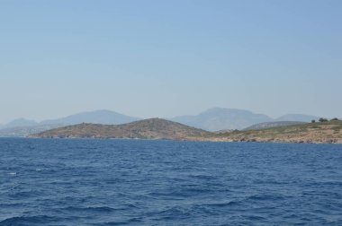 Türkiye 'de Ege Denizi, dağlar ve kıyılar manzarası