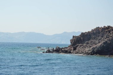 Türkiye 'de Ege Denizi, dağlar ve kıyılar manzarası