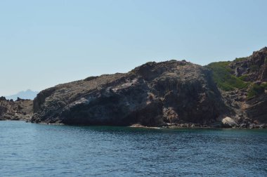 Türkiye 'de Ege Denizi, dağlar ve kıyılar manzarası